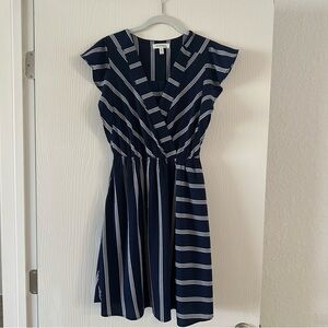 Navy Striped Dress